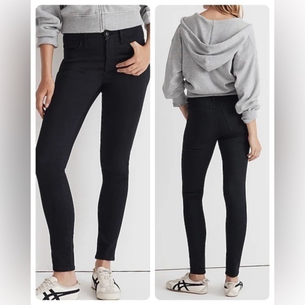 Madewell Mid Rise Roadtripper Skinny Jeans Bennett Wash Black 29 8 NWT